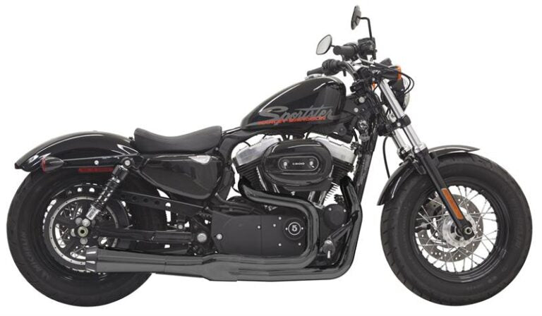 Bassani Short Road Rage 2:1 Exhaust System – Black. To Fit: 2004-2013 Sportster