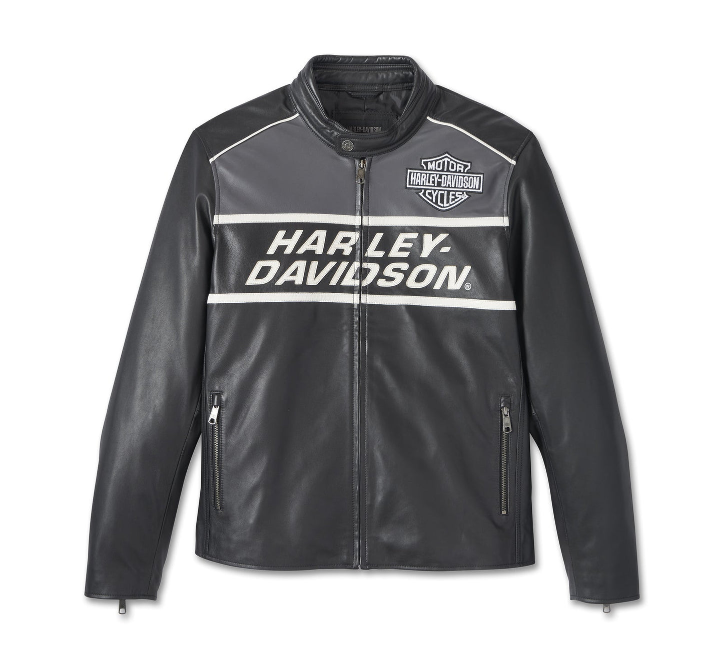 JACKET-LEATHER,BLACK