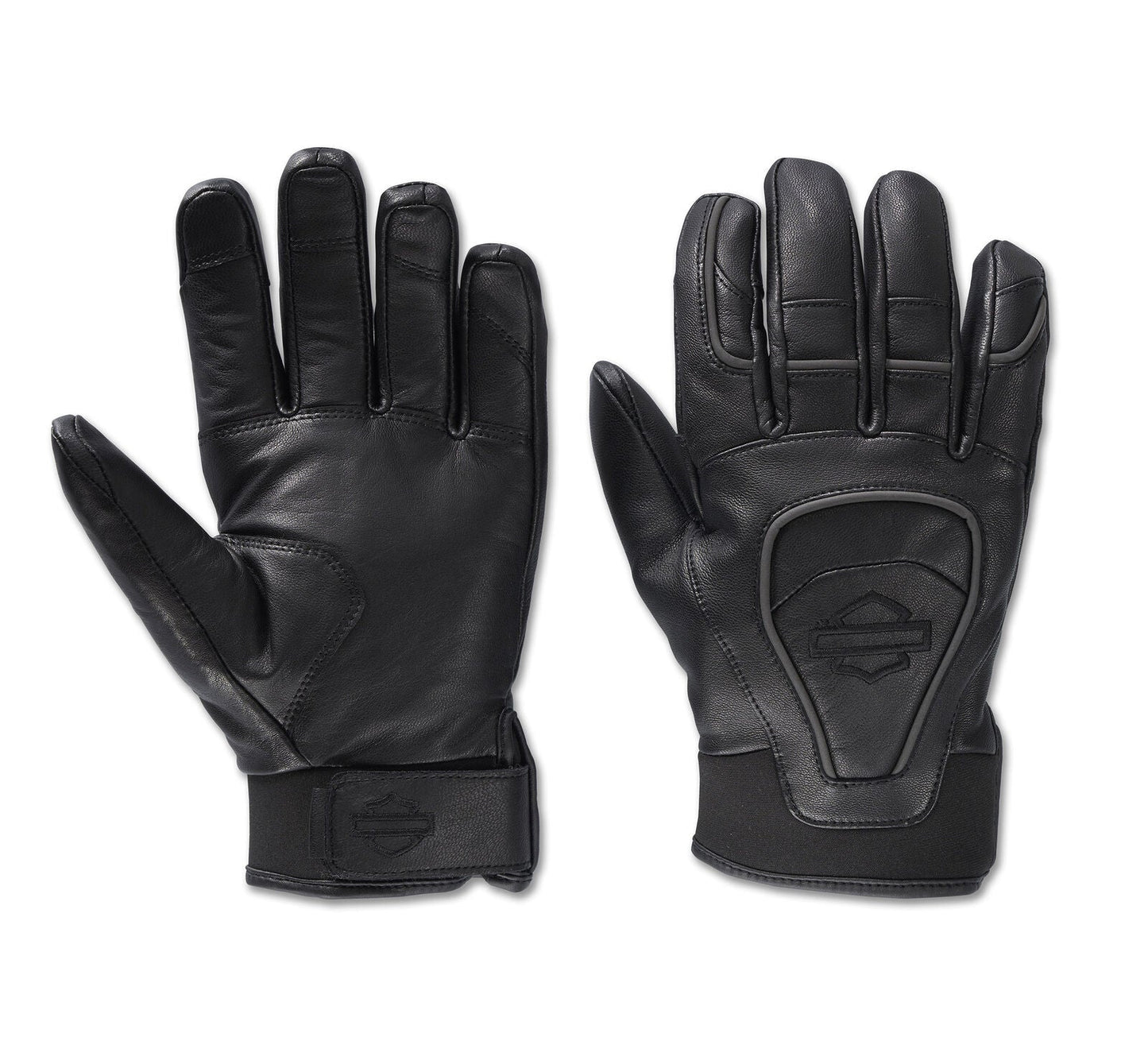 Harley-Davidson Men's Waterproof Ovation Leather Gloves - Black Beauty