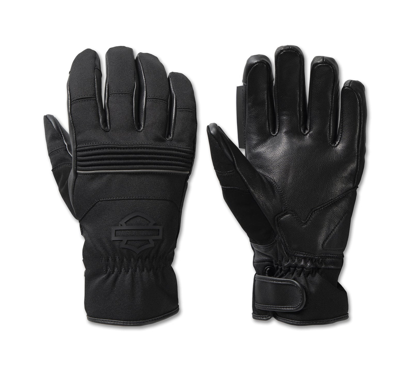 Harley-Davidson Mens Apex Mixed Media Gloves - Black - L