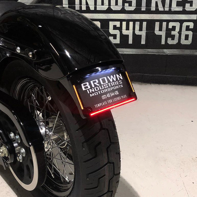 Brown Industries B-Tail Tail Tidy Version 2 – Black. Fits Softail Streetbob 2018-Up