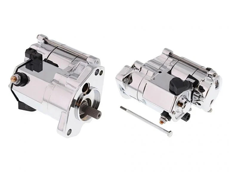 1.7kw Starter Motor – Chrome. Fits Big Twin 1989-2006