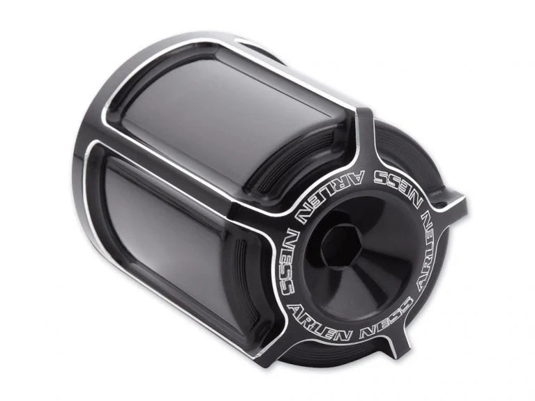 Beveled Billet Re-Useable Oil Filter – Black