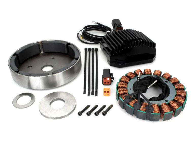 38 Amp 3 Phase Alternator Kit. Fits Dyna 1991-1998 & Softail 1984-1999