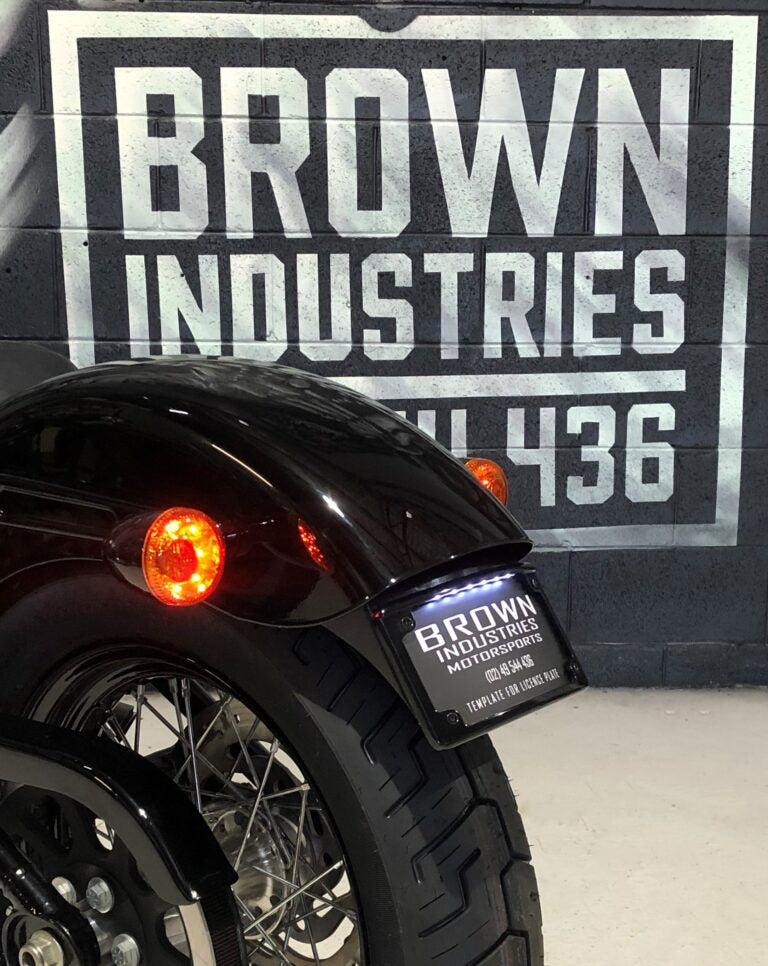Brown Industries B-Tail Tail Tidy Version 1 – Black. Fits 2011-2013 Softail Blackline