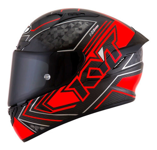 KYT Nx Race Carb Prisma Helmet - Red
