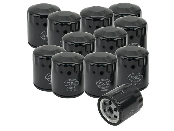 Oil Filters – Black. Fits Softail 1984-1999, Sportster 1984-2021, FXR 1983-1994, Touring 1980-1998 & Buell 1995-2002. Box of 12