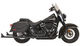 Bassani 36″ Fishtail True Dual Black Exhaust System with Baffle. To Fit: 2018-20 Softail Heritage Classic & Deluxe