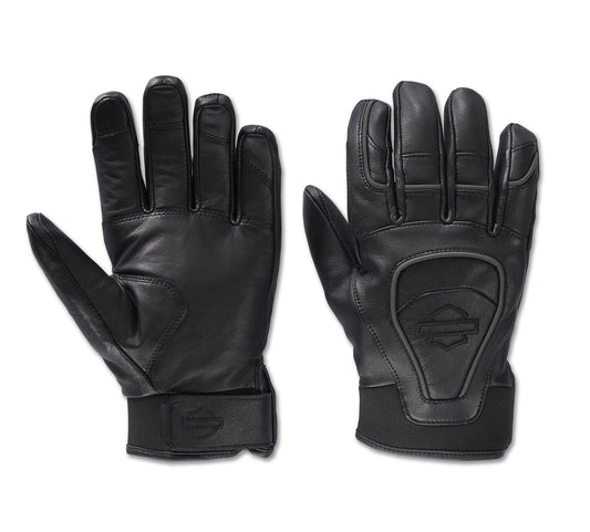 Harley-Davidson Men's Waterproof Ovation Leather Gloves - Black Beauty