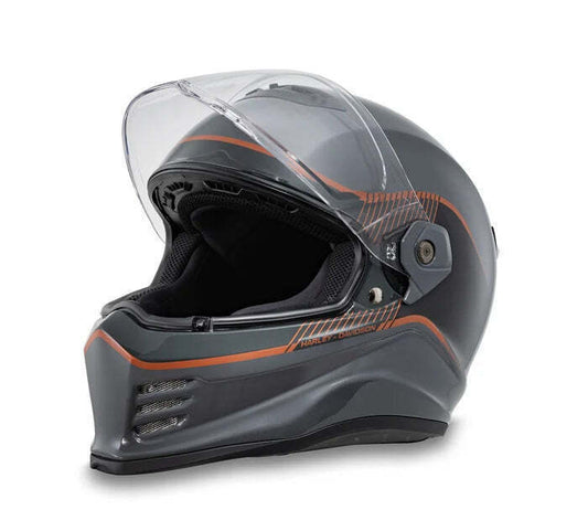Harley-Davidson Division X15 Sunshield Full Face Helmet - Grey/Orange