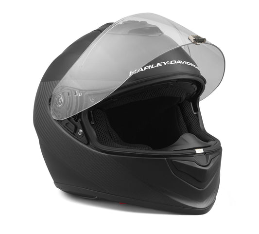 Harley-Davidson Men's H-D Brawler Carbon Fiber X09 Full Face Sun Shield Helmet