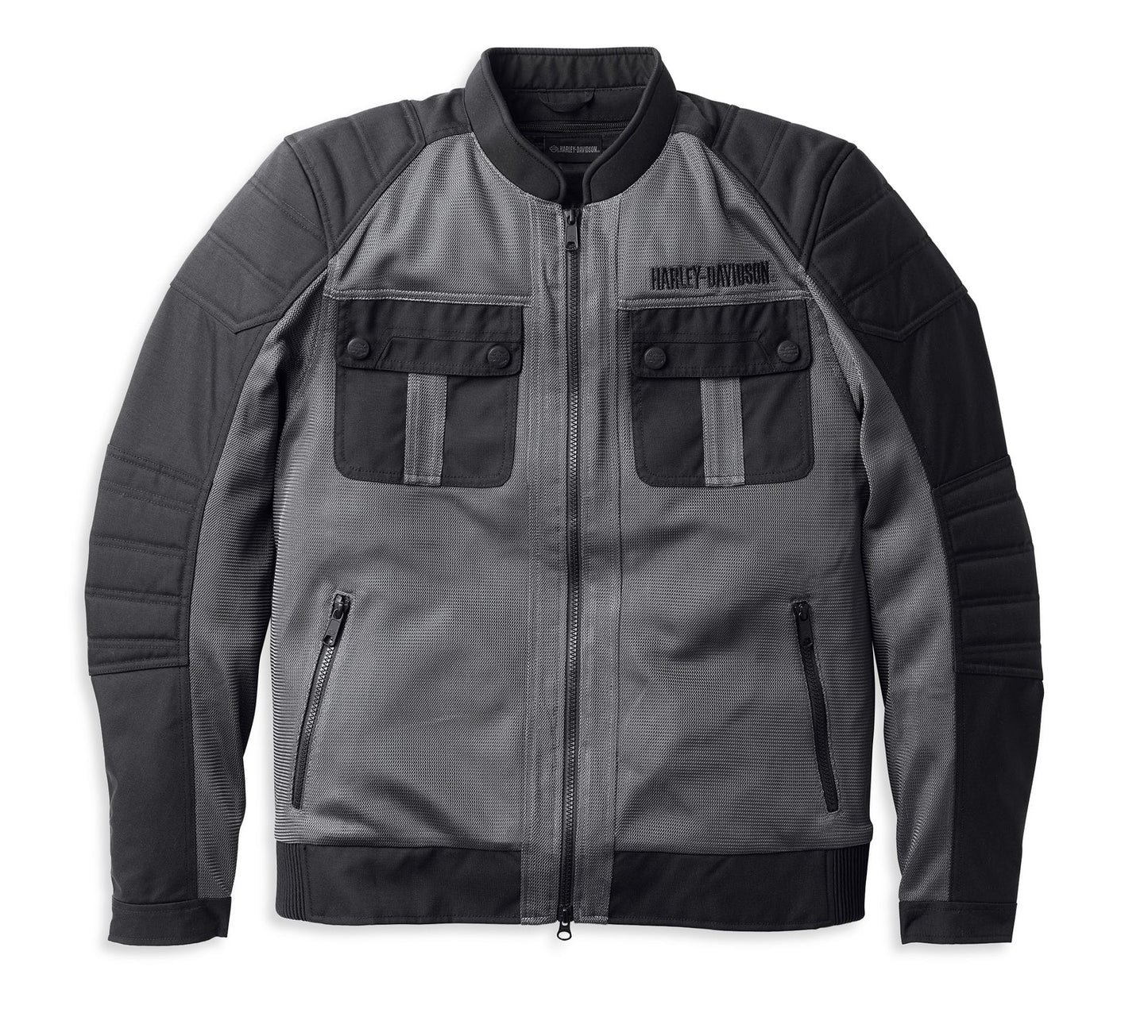 Harley-Davidson Mens Zephyr Mesh Jacket w/ Zip-out Liner - Granite Grey - Granite Grey