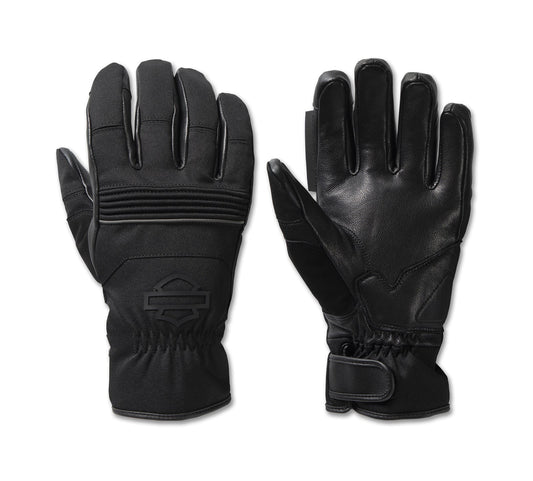 Harley-Davidson Mens Apex Mixed Media Gloves - Black - L