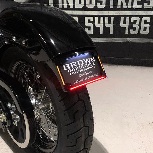 Brown Industries B-Tail Tail Tidy Version 2 – Black. Fits Softail Streetbob 2018-Up