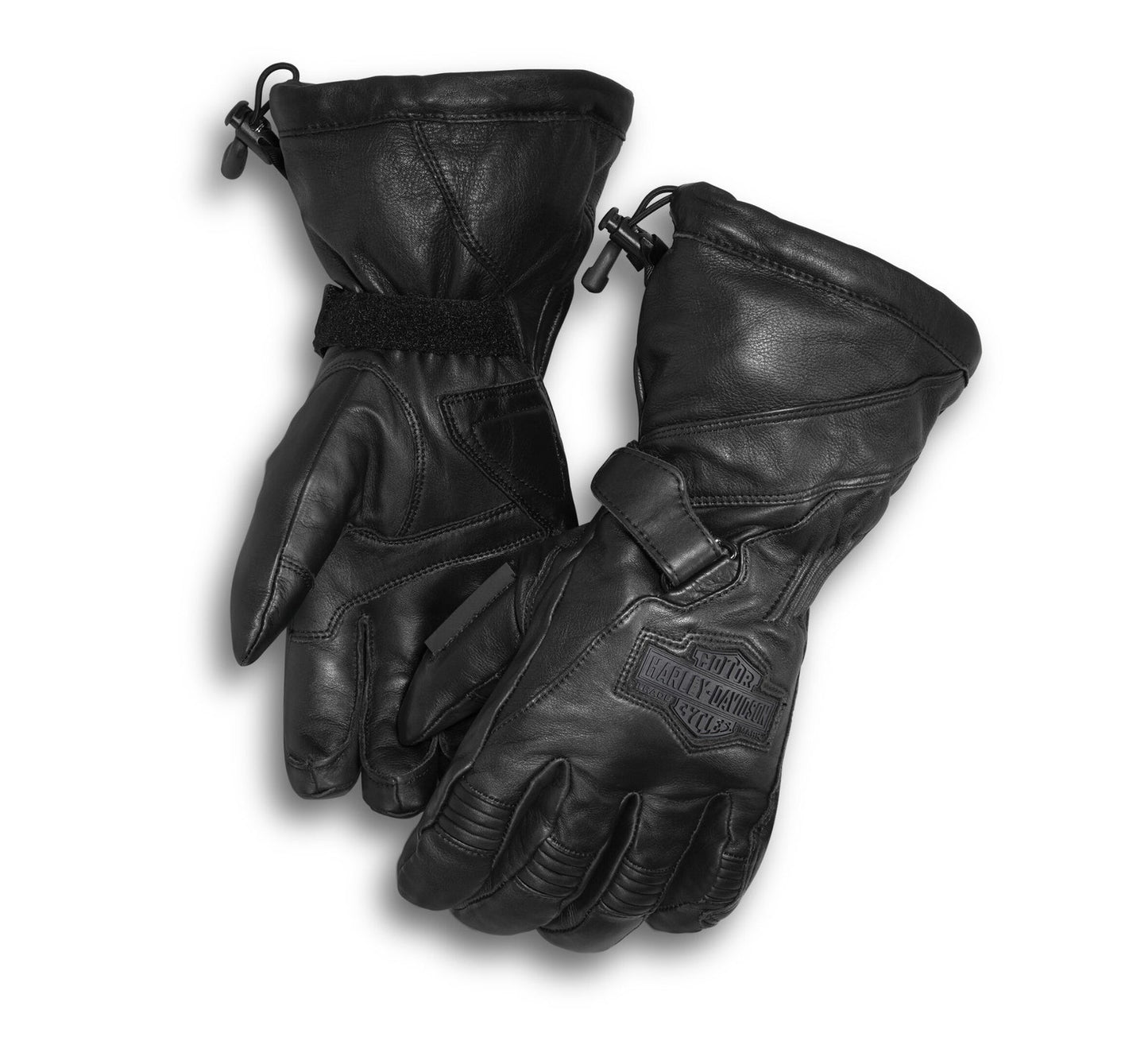 Harley-Davidson Mens Circuit Waterproof Gauntlet Gloves - Black