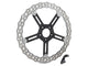 Left Hand Front 4 Piston Caliper – Black Contrast Cut. Fits many Big Twin & Sportster 1984-1999 Models with 11.5″ Disc Rotor