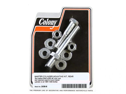 Foot Brake Master Cylinder Stud & Bolt Kit. Fits FL Softail 1987-1999