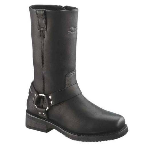 Harley-Davidson Hustin 11-Inch Waterproof Mens Harness Motorcycle Boots - Black