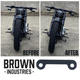 Brown Industries Side Stand Wedge Plate – Black. To Fit: 2018-Up Softail