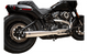 SuperStreet 2-into-1 Exhaust Chrome w/Black End Cap for Softail 18-Up Non-240 Rear Tyre Models